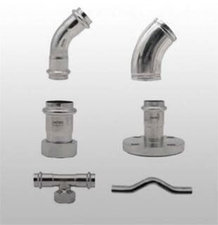 Paslanmaz Çelik Pres Bağlantı Borulama Sistemi